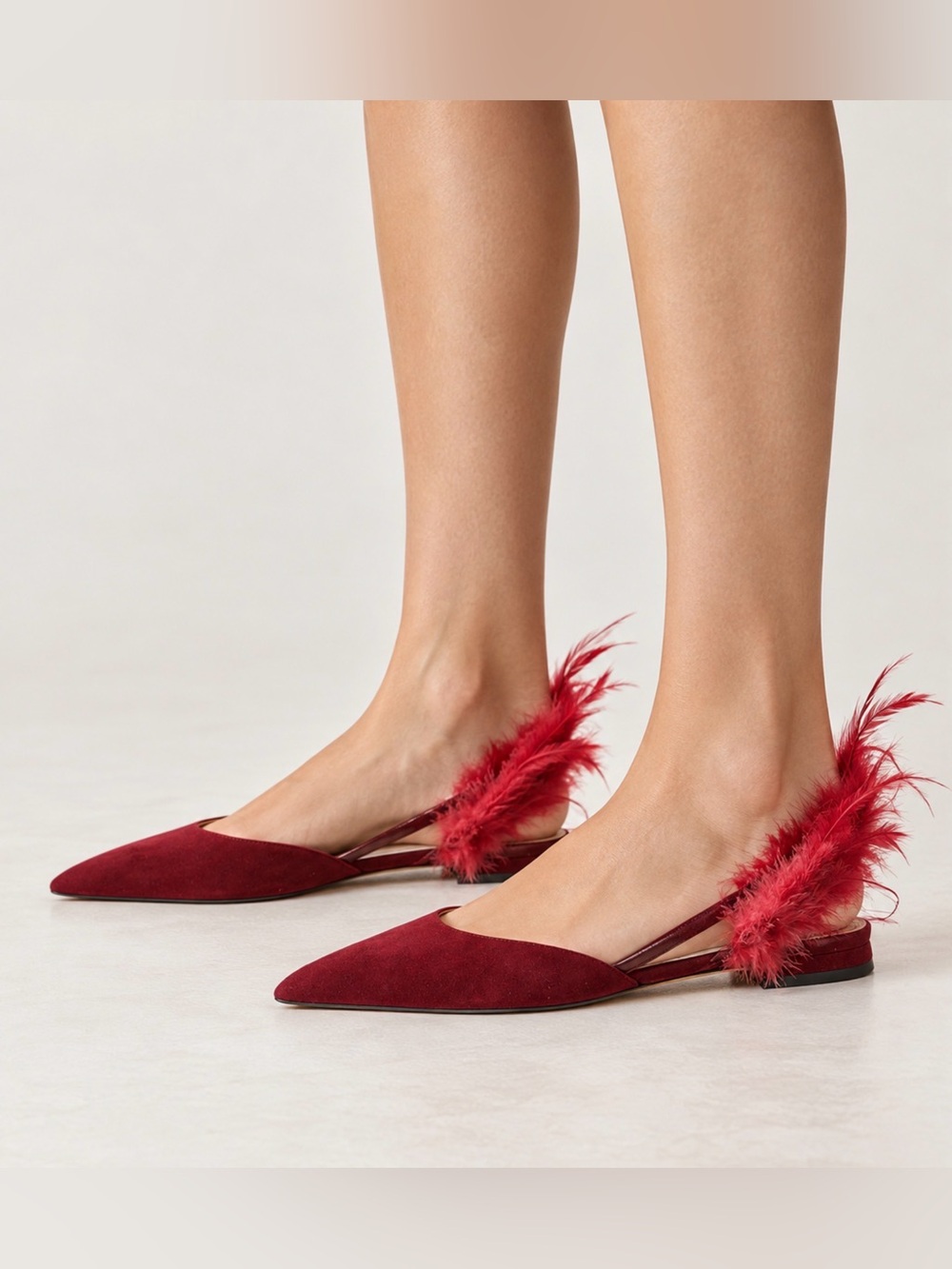 CHRISTIAN DIOR Ethnie Scarlet Red Suede Slingbacks